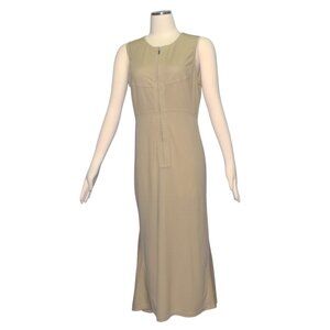 Wolford 3D Cut Dress Cafe Au Lait light Nude Beige Zip Front L